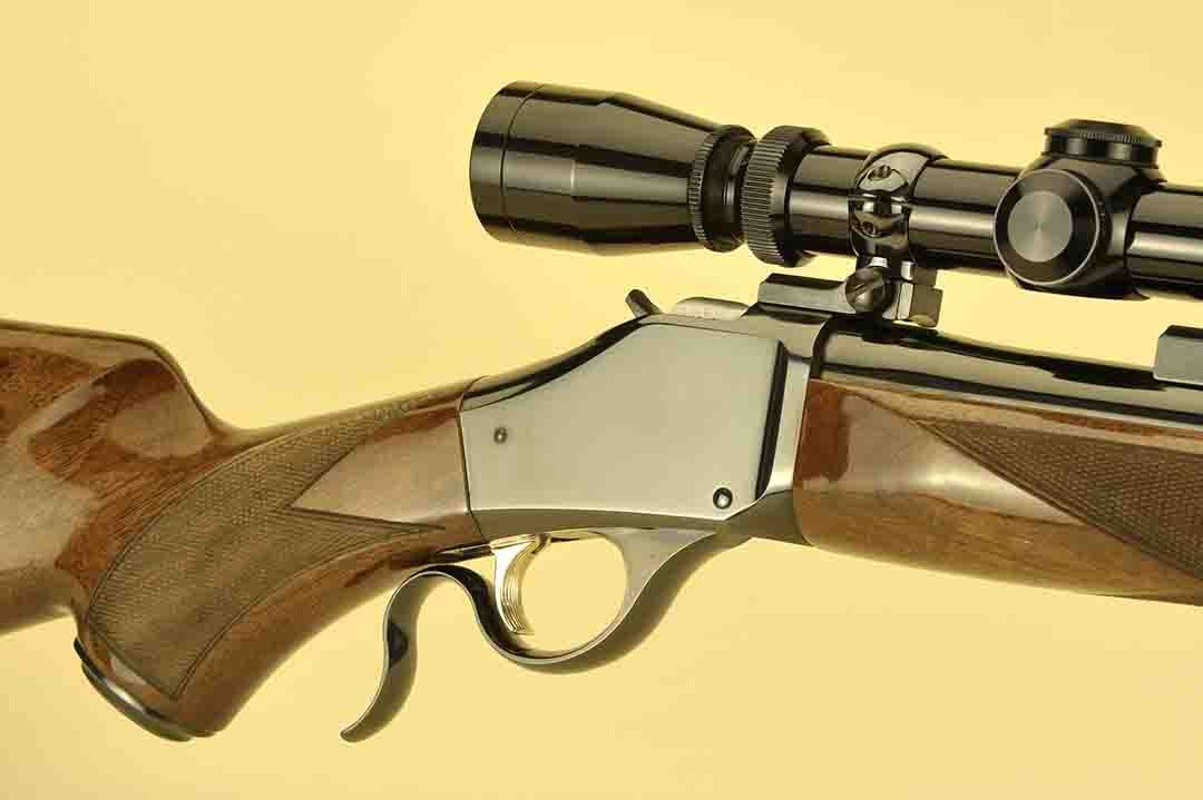 Clean lines and attention to the details are present on the recent High Wall by Browning. Polishing of the receiver, fit and finish are hallmarks to this gun.